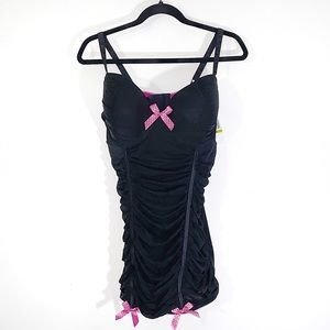 Jezebel Show Off Black & Pink Sexy Gown, 2XL